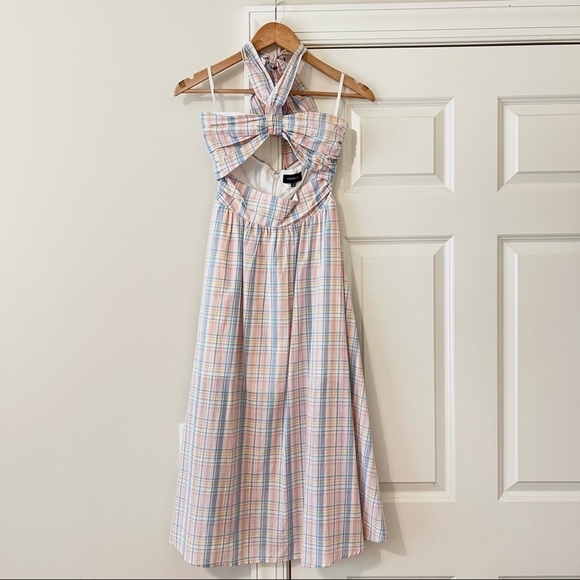 Majorelle Florian Midi Dress in Pastel Plaid XS - Picture 3 of 10